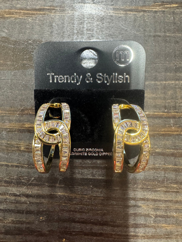 Swirl Crossed Hoops