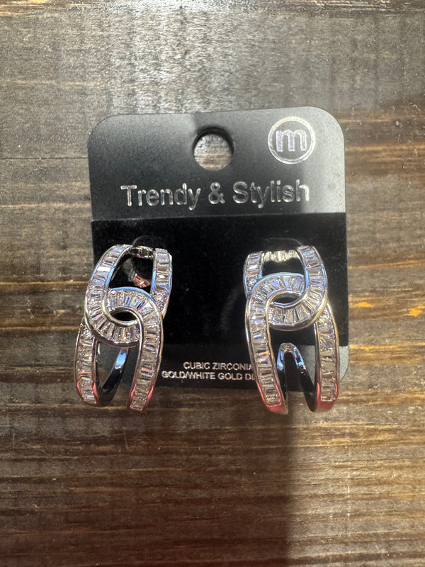 Swirl Crossed Hoops