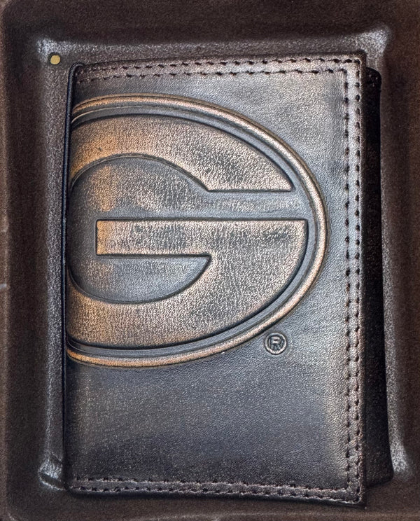 Zep-Pro Burnished Leather Trifold Wallet Georgia UGA