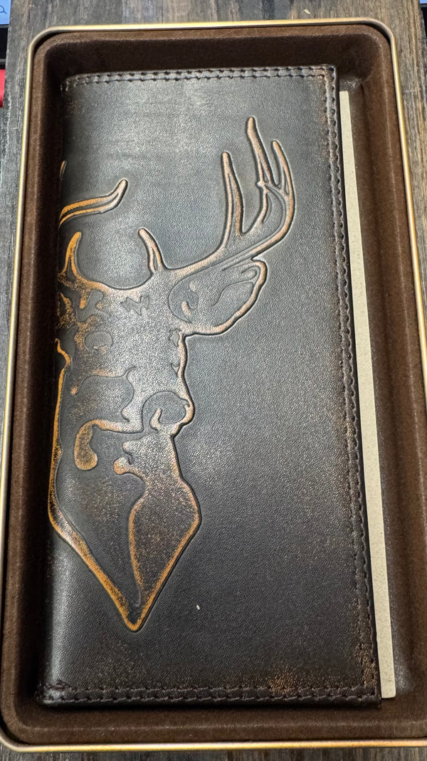 Zep-Pro Burnished Roper Leather Long Wallet