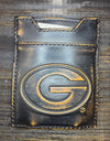 Burnished Antique Brown Leather Front Pocket Wallet UGA