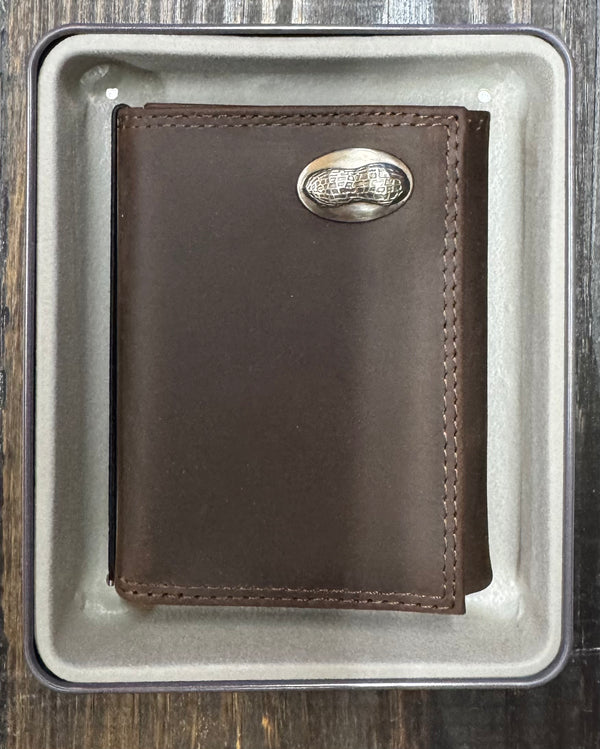 Zep-Pro Crazy Horse Leather Tri-fold Wallet Peanut