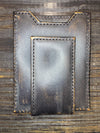 Burnished Antique Brown Leather Front Pocket Wallet Buck