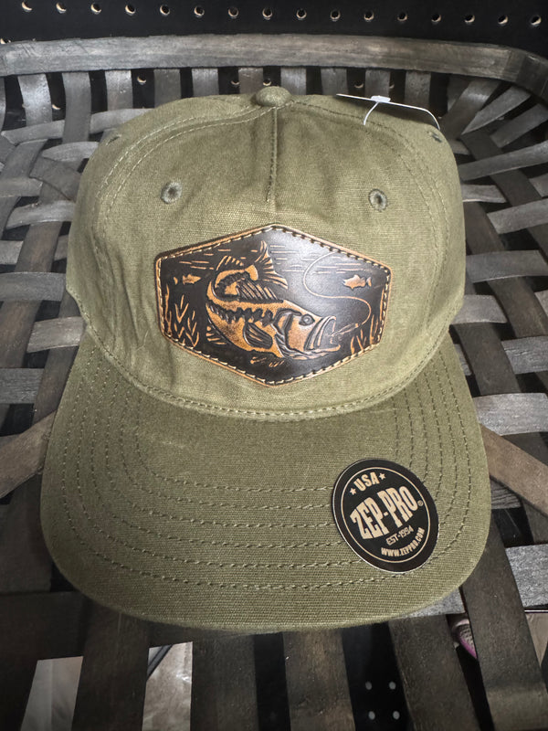 Zep-Pro Burnished Leather Bass Patch Hat
