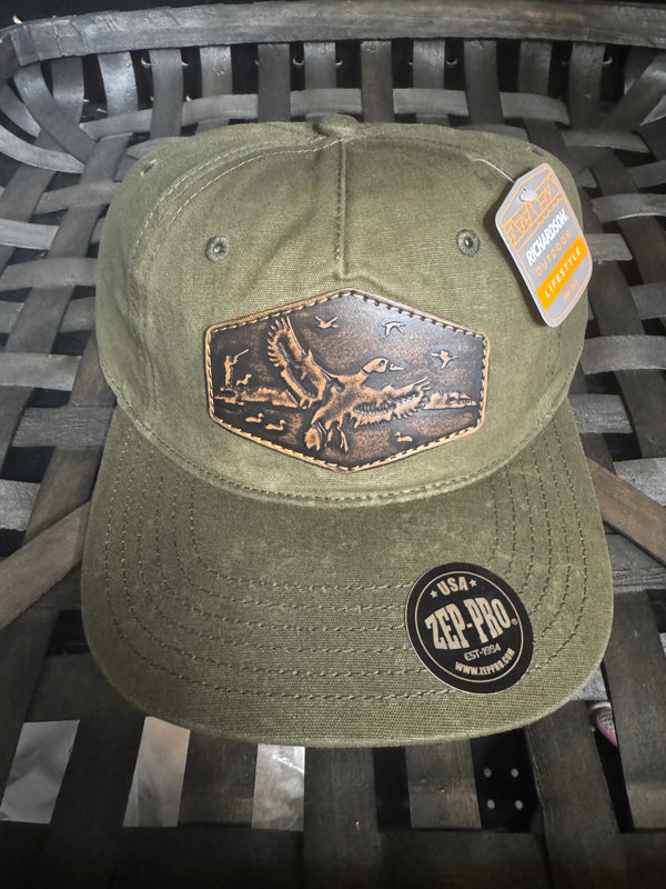 Zep-Pro Burnished Leather Mallard Patch Hat