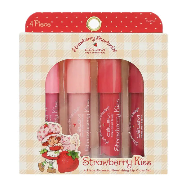 Celavi Strawberry Shortcake Kiss Lip Gloss Set