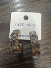 Round Stone Embellished Hoops