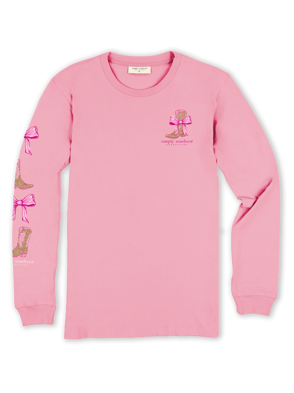 YOUTH Simply Southern Half Cowgirl Half Girly Long Sleeve