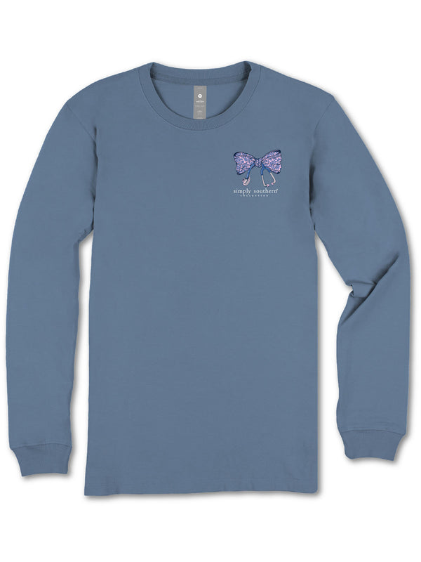 Simply Southern Coquette Scrub Bow Long Sleeve