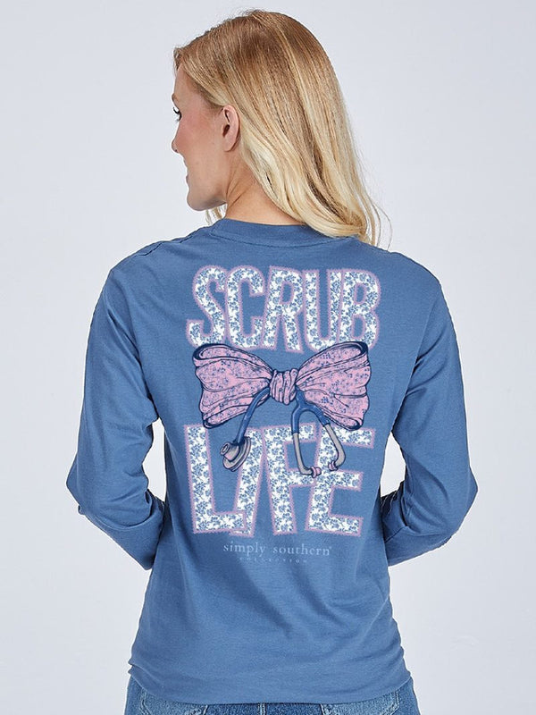 Simply Southern Coquette Scrub Bow Long Sleeve
