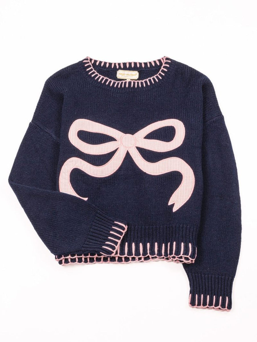 Simply Southern Ribbon Bow Sweater | Southern Grace Farms