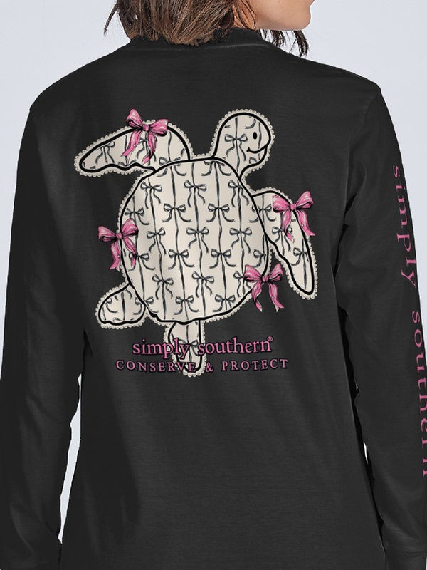 YOUTH Simply Southern Turtle Tracker Bow Long Sleeve