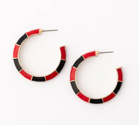 Michelle McDowell Red & Black Ashlyn Medium Earrings