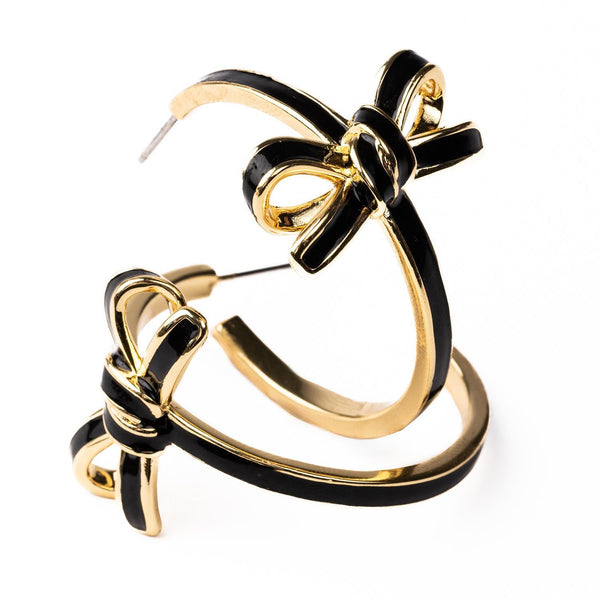 Michelle McDowell Luxe Bow Gold Hoops