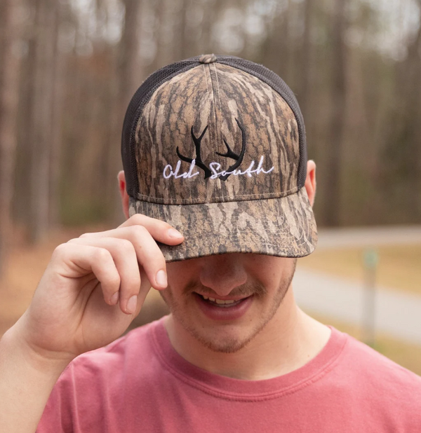 Old South Racked Antler Trucker Mesh Hat