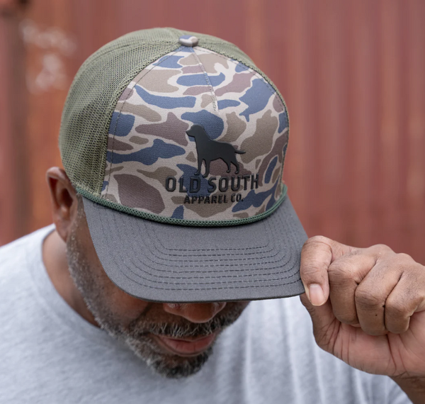 Old South Dog Outline with Thicket Camo