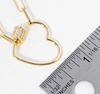 Heart Carabiner Paperclip Chain Necklace