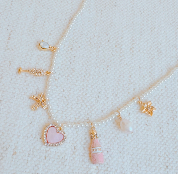 Pink Multi Charm Celebration Necklace