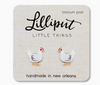 Lilliput Acrylic Stud Earrings