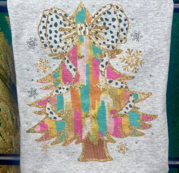 Colorful Christmas Tree Short Sleeve Shirt