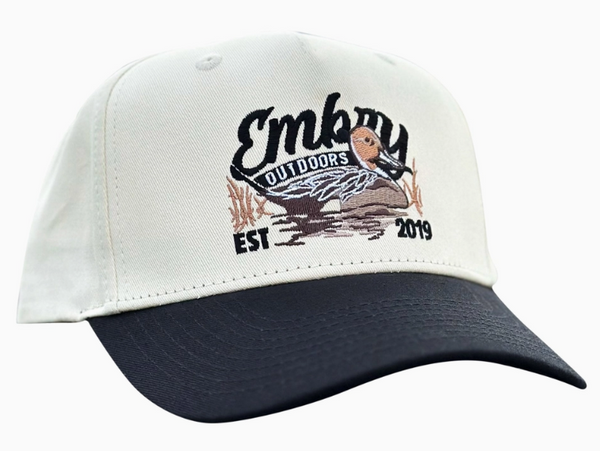 Embry Outdoors Sprig Duck Trucker Hat (Cream/Black)