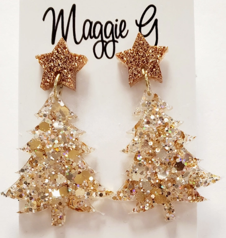 Christmas Statement Earrings Christmas Trees