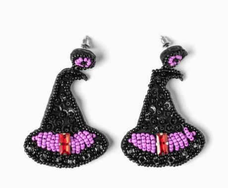 Halloween Statement Seed Bead Earrings