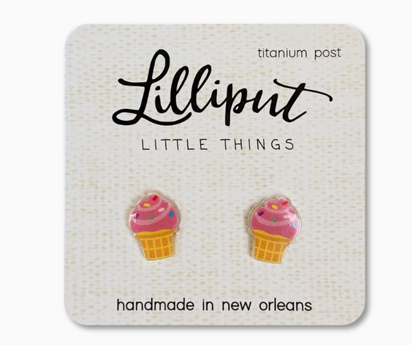 Lilliput Acrylic Stud Earrings