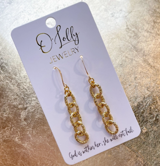 Gold Chain Dangle Earrings