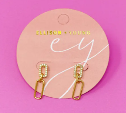 Edgy Paperclip Linked Earrings