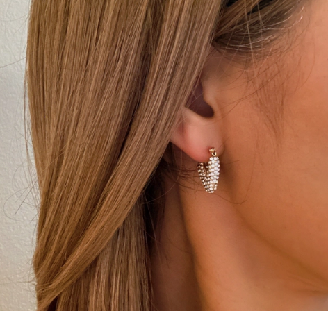 V Shape Classy Hoop Earrings