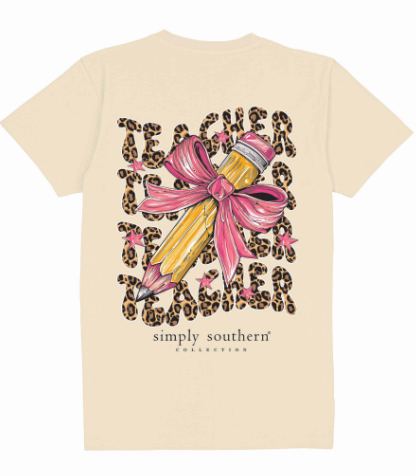 Simply Southern Pencils with a Bow Teacher Short Sleeve