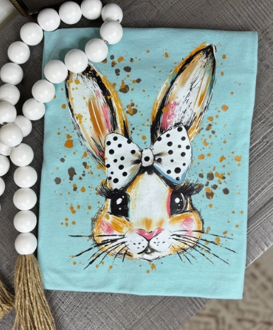 Polka Dot Bow Bunny T-Shirt