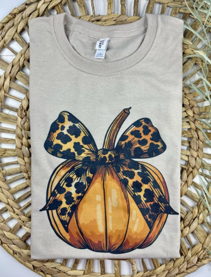 Fall Pumpkin with a Bow Shirt