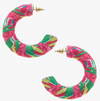 Reese Tropical Statement Hoop Earrings