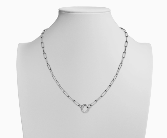 Stainless Steel Paperclip Chain Necklace 