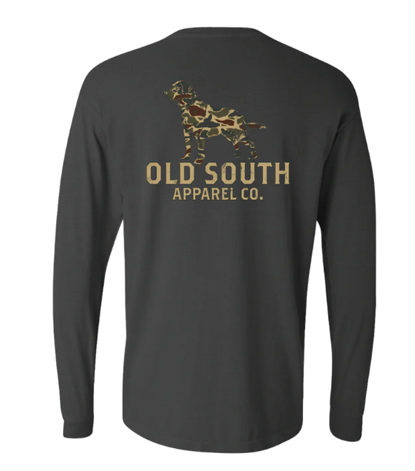 Old South Thicket Camo Dog Outline