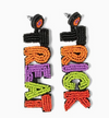 Halloween Statement Seed Bead Earrings