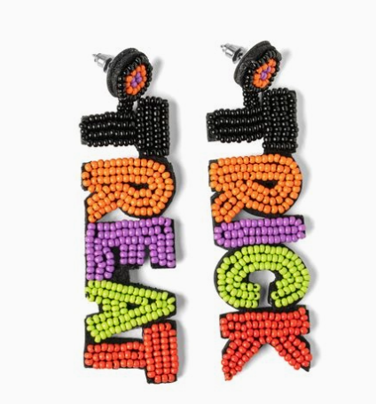 Halloween Statement Seed Bead Earrings