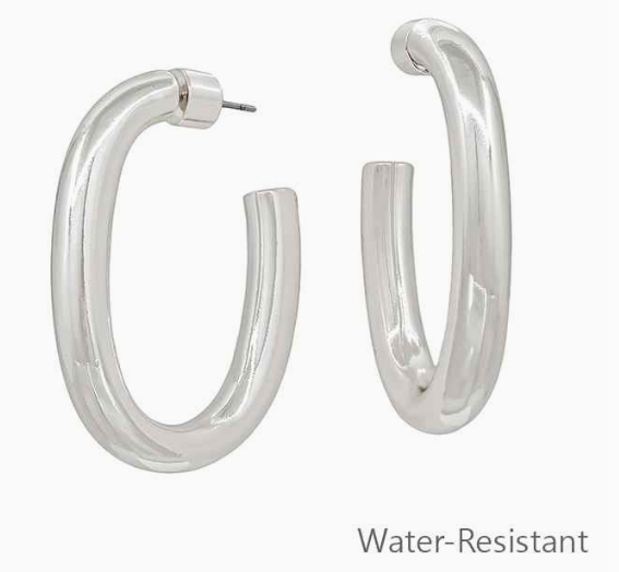 Water Resistant 1.5 inch Oval Hoops