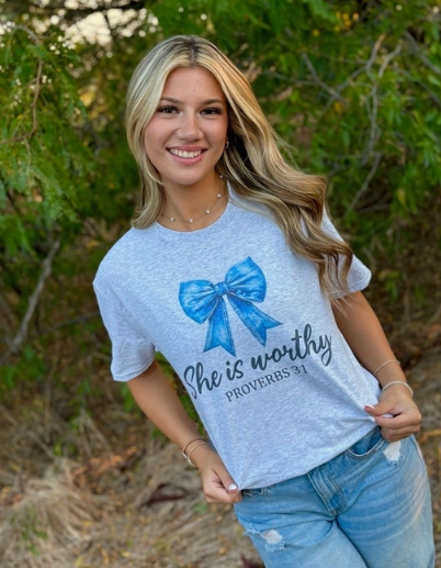 She is Worthy Bow TShirt