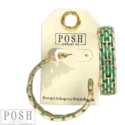 Gold & Raffia Woven Hoops