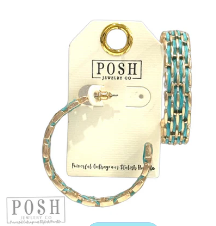 Gold & Raffia Woven Hoops