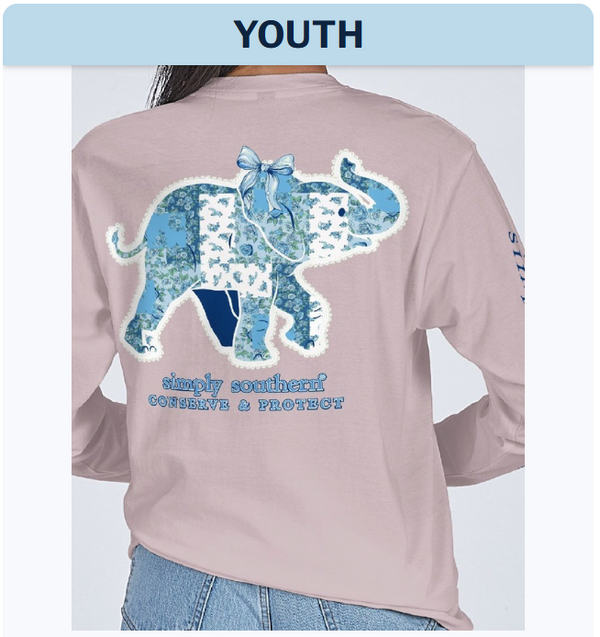 YOUTH Simply Southern Coquette Elephant Tracker