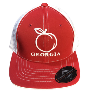 red white georgia peach hat youth kids boys