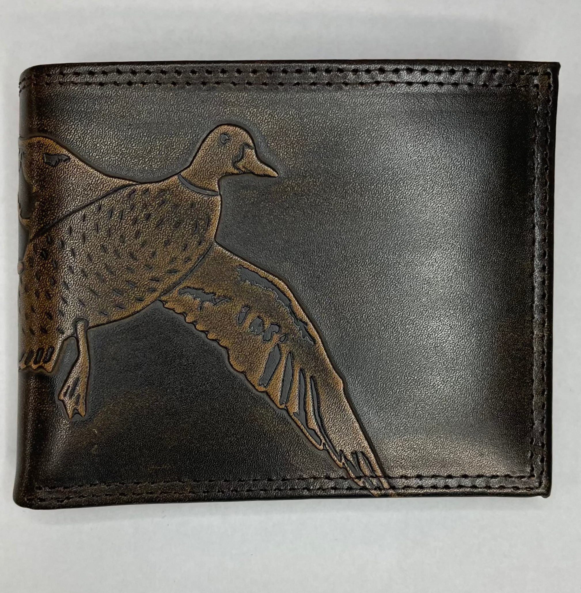 J*P様 RRLダックハンターカモTALON ジップ二つ折り財布 Zep-Pro Burnished Leather Bifold Wallet Flying Duck | Southern