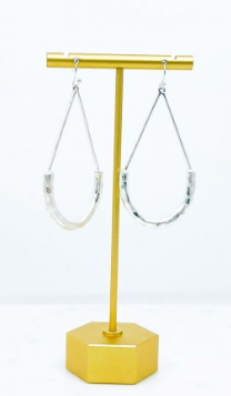 Hammered Teardrop Dangle Earrings